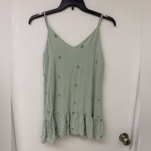 STORIA Mint Green Star-Patterned Women's Dress size M